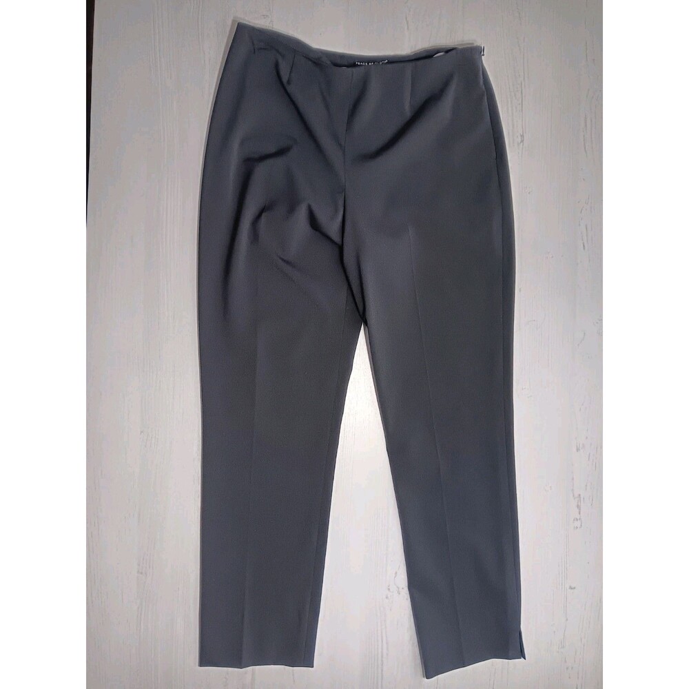 Peace Of Cloth Womens Panticular Dress Pants Size 8 Black Made In USA In NYC